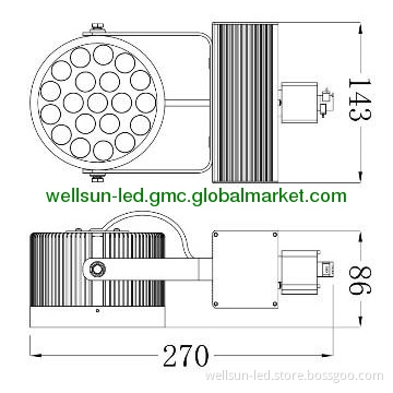 High Reliability 30-50w LED Track light